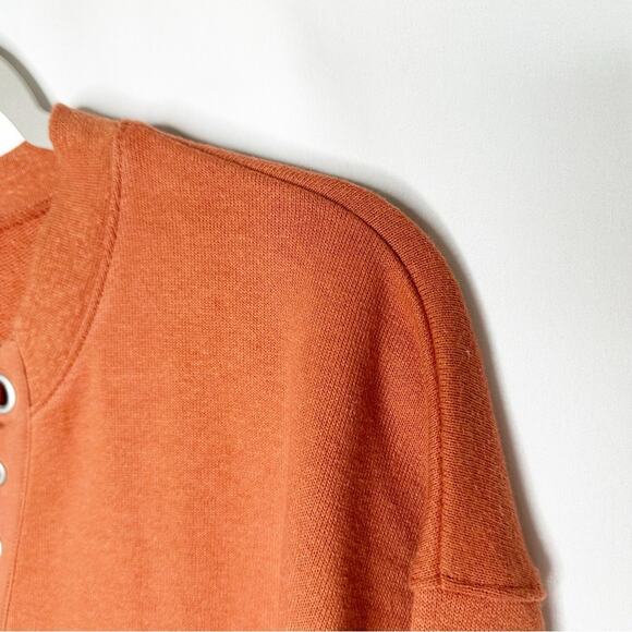 MADEWELL Cotton Hemp Lace Up Sweatshirt NWT in Small - Picture 4 of 6